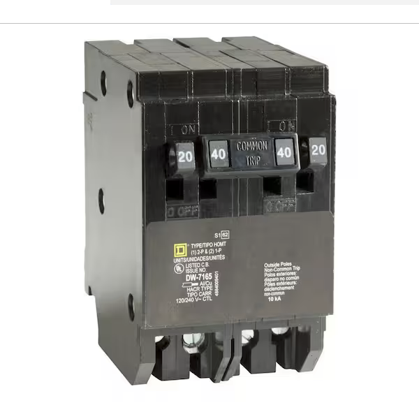 Square D Homeline HOMT2020240CP, Quad, Circuit Breaker