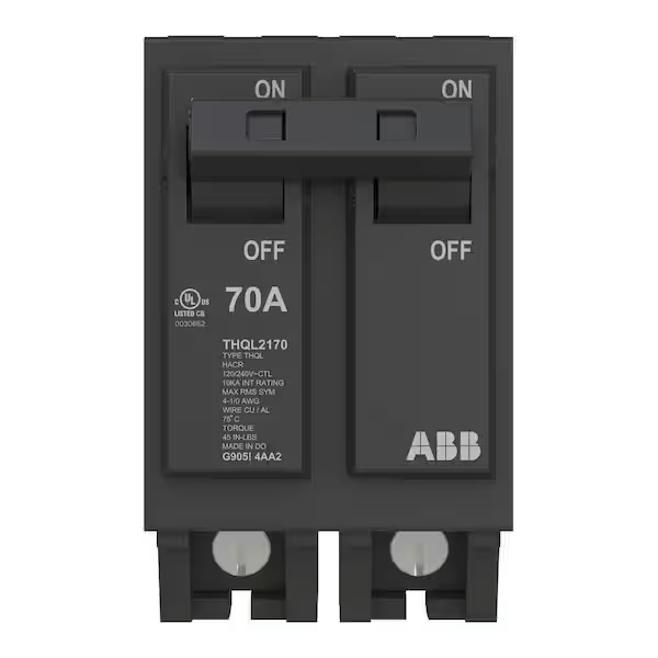 ABB Q-Line® THQL2170, 70A, Double-Pole 120V