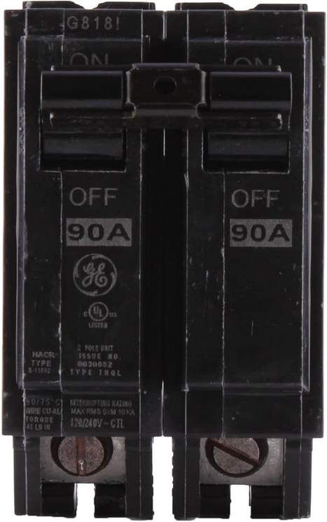 ABB Q-Line® THQL2190, 90A, Double-Pole 120V