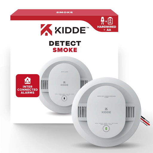 Kidde 20SAR 120V Hardwired Smoke Alarm with AA Battery Backup.