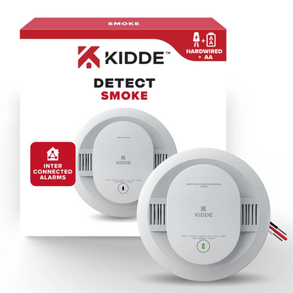 Kidde 20SAR 120V Hardwired Smoke Alarm with AA Battery Backup.