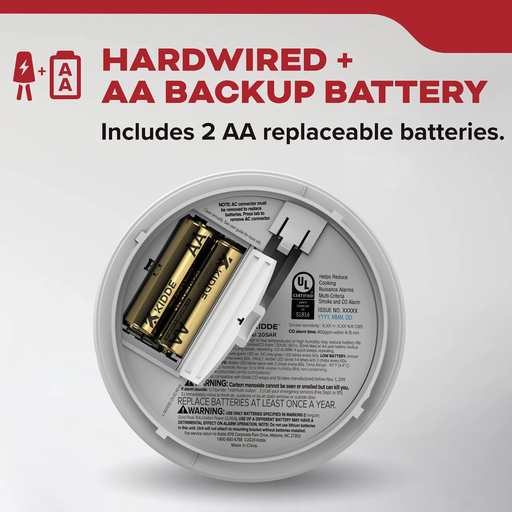 Kidde 20SAR 120V Hardwired Smoke Alarm with AA Battery Backup.