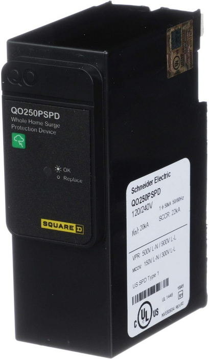 Square D QO QO250PSPD 50kA Whole House Surge Protector 120/240V Plug-On Neutral