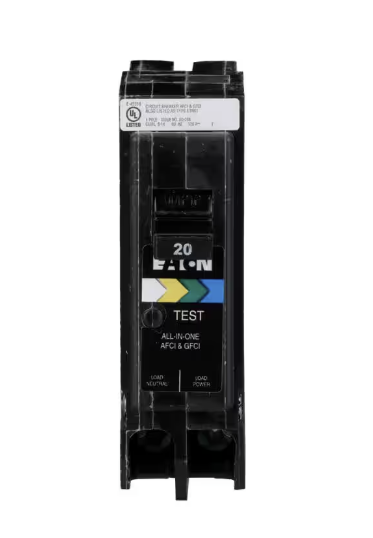 Eaton BR BRP120A1CS AFCI Dual Function Combination Circuit Breaker