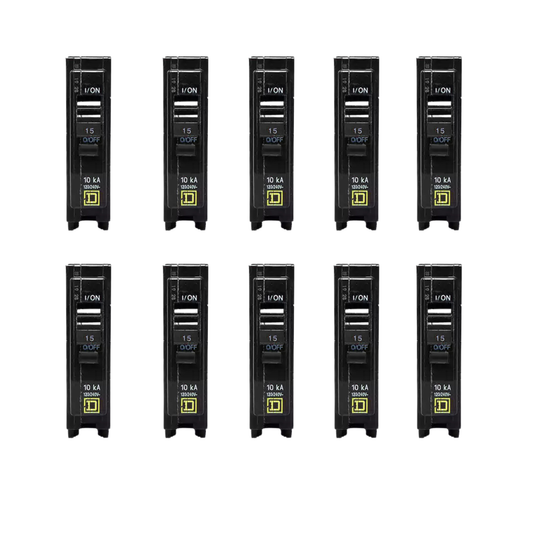 Square D QO QO1515 515A Single-Pole 120V Circuit Breaker (10 Pack)