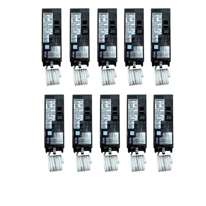 Siemens QP Q120DF 20 Amp Single-Pole 120V Dual-Function AFCI/GFCI Circuit Breaker (10 Pack)