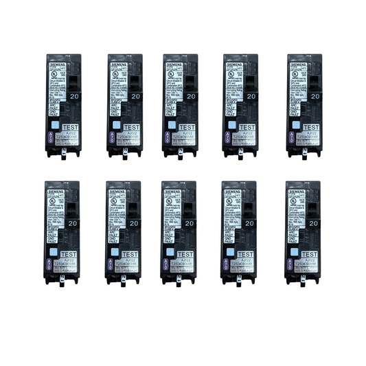 Siemens QP Q120DFN 20A Single-Pole 120V Dual-Function AFCI/GFCI Circuit Breaker (10 Pack)