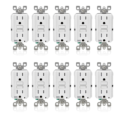 Leviton, GFWT1-W,  15 Amp GFCI Weather-Resistant Outlet (10 pack)