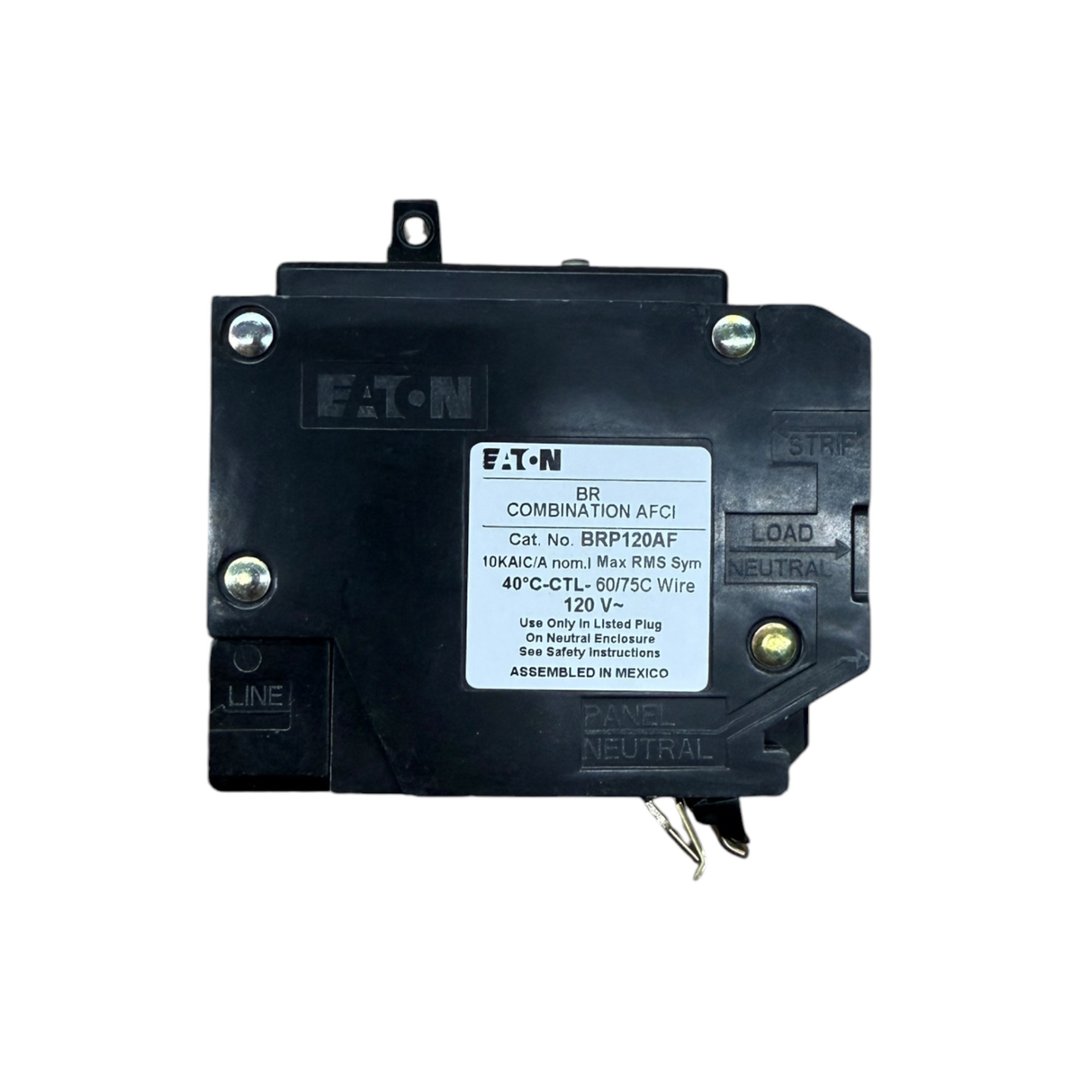 Eaton BR BRP120AF 20 Amp Single-Pole 120V AFCI Circuit Breaker