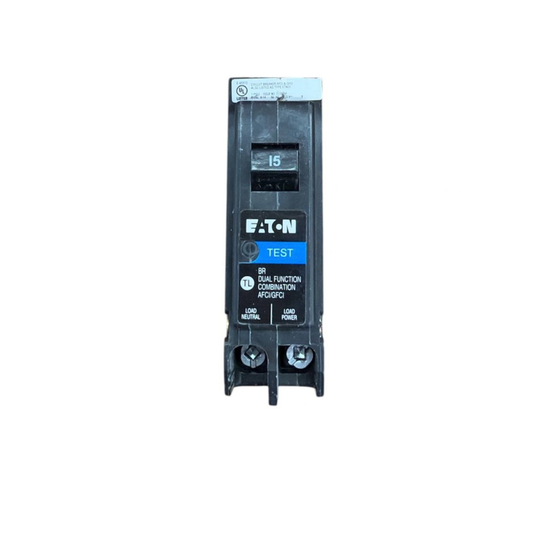 Eaton BR BRP115DF 15A Single-Pole 120V Dual-Function AFCI/GFCI Circuit Breaker