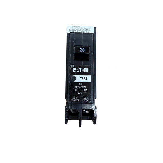 Eaton BR BRP120GF 20A Single-Pole 120V GFCI Circuit Breaker