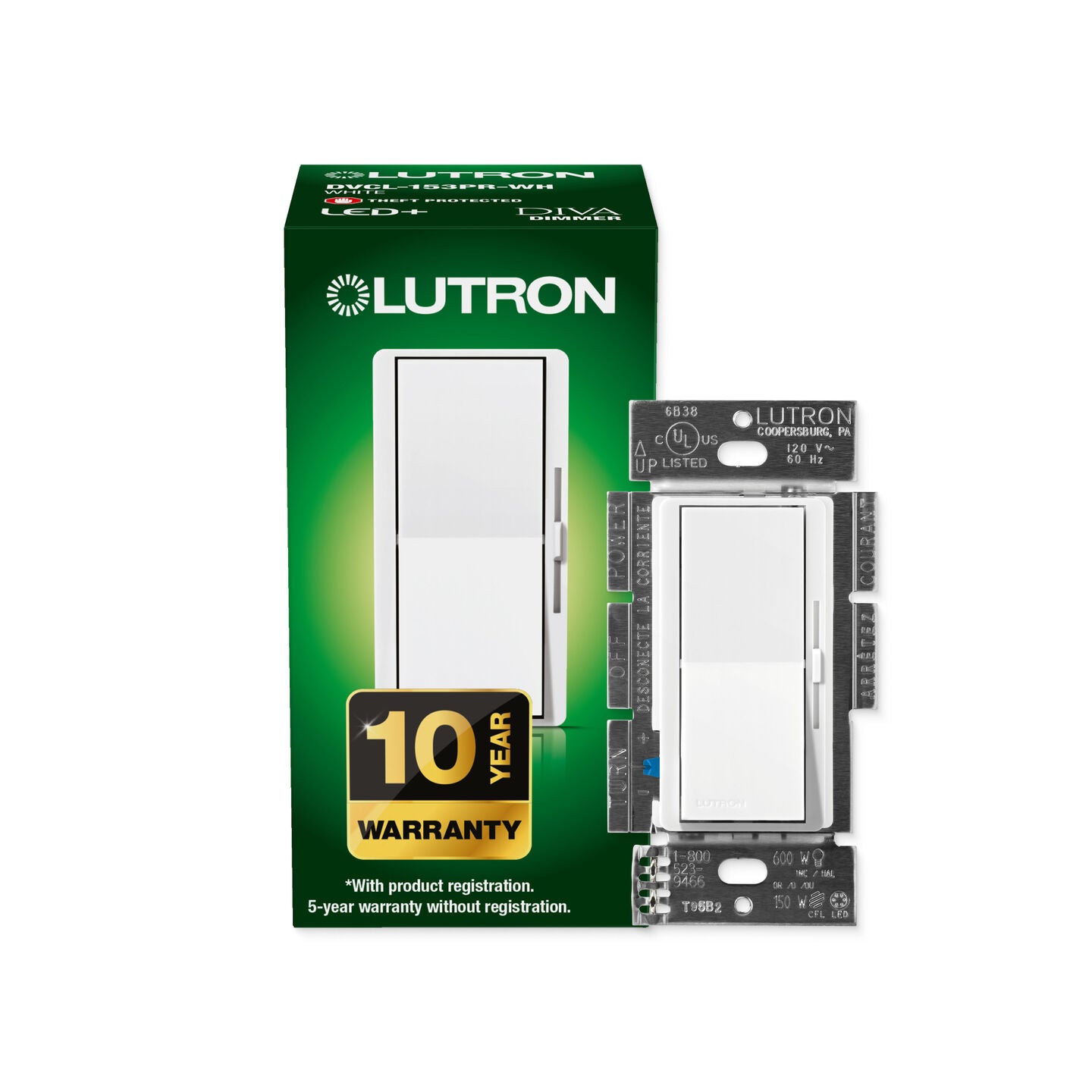 Diva, DVCL-153P-WH, LED+ Dimmer
