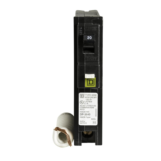 Square D Homeline Hom120CAFIC 20A Single-Pole 120V AFCI Circuit Breaker