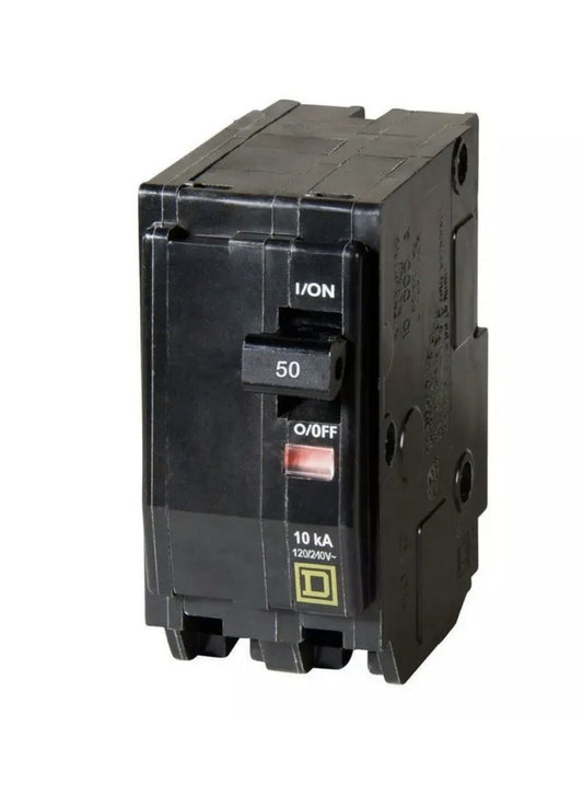 Square D QO QO250 50A Double-Pole 120/240V Circuit Breaker